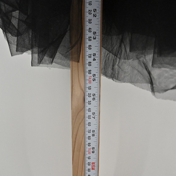 Black Strapless Tulle Corset Dress Size S Fairy Grunge Whimsigoth Sequin Gown - Picture 5 of 12